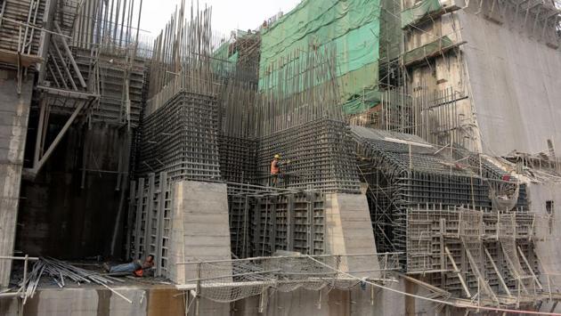 More than 6,000 Pakistani and Chinese workers busy themselves in the 28 kilometres of underground tunnels or in the power station itself, buried under 400 metres of rock in the heart of the Himalayas. The arch rivals, India and Pakistan have been building duelling power plants along the banks of the turquoise Neelum River for years. (Sajjad Qayyum / AFP)