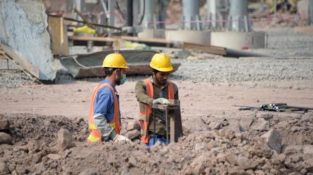 Labourers work on a power distribution point of the hydropower project in Chattar Klass on the outskirts of Muzaffarabad, the capital of Pakistan-administered Kashmir. The two projects, located on opposite sides of the Line of Control (LoC) are now close to completion, fuelling tensions with Pakistan particularly worried their downstream project will be deprived of much-needed water by India. (Sajjad Qayyum / AFP)