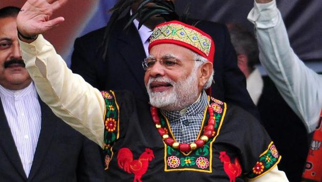 Prime Minister Narendra Modi greets the gathering during a rally in Shillong. Assembly polls are due in Meghalaya, Nagaland and Tripura in February next year (PTI) Prime Minister Narendra Modi greets the gathering during a rally in Shillong. Assembly polls are due in Meghalaya, Nagaland and Tripura in February next year (PTI)