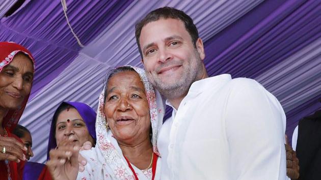 Congress president Rahul Gandhi during a public meeting in Banaskantha, Gujarat. He was unwavering in his efforts to take the BJP on by asking tough and uncomfortable questions. (PTI) Congress president Rahul Gandhi during a public meeting in Banaskantha, Gujarat. He was unwavering in his efforts to take the BJP on by asking tough and uncomfortable questions. (PTI)