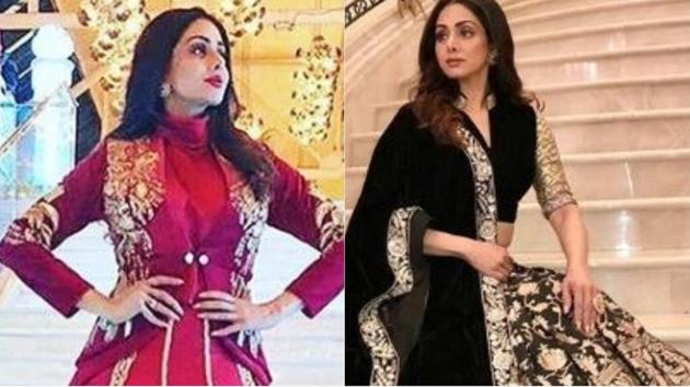 Sridevi looks stunning in different outfits during the Russian premiere of Mom. Sridevi looks stunning in different outfits during the Russian premiere of Mom.