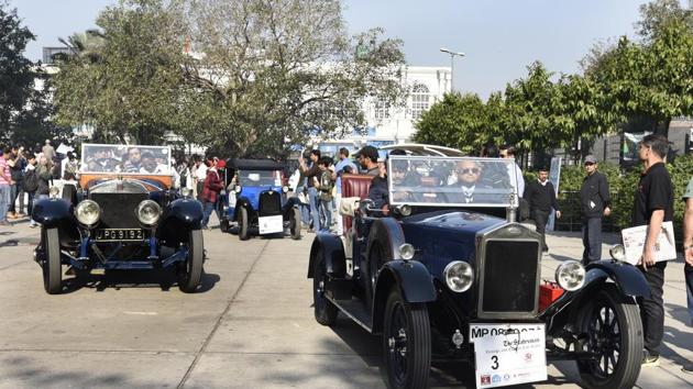 The National Green Tribunal (NGT) on Monday allowed vintage cars to ply on the roads for rallies and exhibitions in Delhi, with a few riders. (Sonu Mehta/HT PHOTO) The National Green Tribunal (NGT) on Monday allowed vintage cars to ply on the roads for rallies and exhibitions in Delhi, with a few riders. (Sonu Mehta/HT PHOTO)
