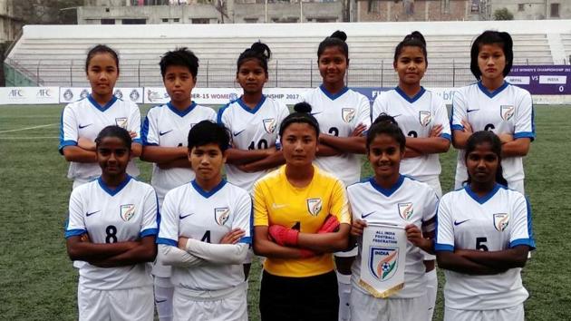 India thrashed Nepal 10-0 in the SAFF Championship in Dhaka, thanks to hat-tricks from Priyanka Devi and Sunita Munda. (HT Photo) India thrashed Nepal 10-0 in the SAFF Championship in Dhaka, thanks to hat-tricks from Priyanka Devi and Sunita Munda. (HT Photo)