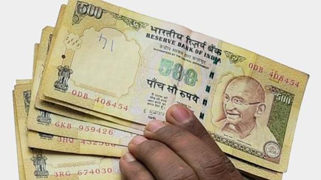 Indian currency notes of Rs 500 which were taken out of circulation in November 2016. (PTI File Photo) Indian currency notes of Rs 500 which were taken out of circulation in November 2016. (PTI File Photo)