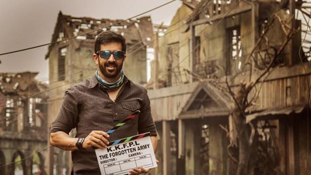 Kabir Khan at the muhurat clap of The Forgotten Army. Kabir Khan at the muhurat clap of The Forgotten Army.