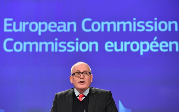 European Commission vice president Frans Timmermans in Brussels on December 20, 2017. (AFP) European Commission vice president Frans Timmermans in Brussels on December 20, 2017. (AFP)