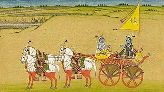 In 2015, the state education department had decided to keep a copy of the Bhagavad Gita at the libraries of 13,500 senior and senior secondary schools. (Photo courtesy: Wiki Commons) In 2015, the state education department had decided to keep a copy of the Bhagavad Gita at the libraries of 13,500 senior and senior secondary schools. (Photo courtesy: Wiki Commons)