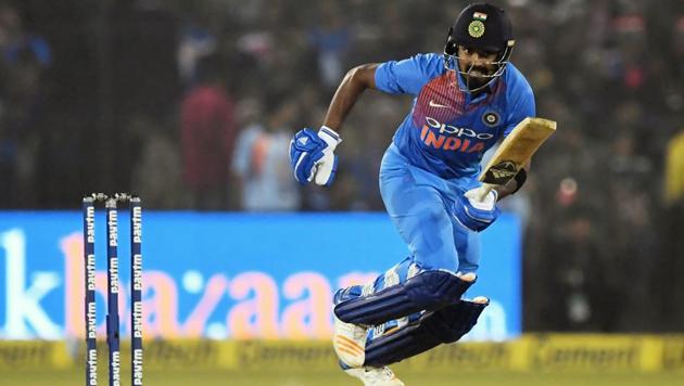 KL Rahul plays a shot en route to his second T20 fifty in the first T20 match between India and Sri Lanka at the Barabati Stadium in Cuttack on December 20, 2017. (AFP) KL Rahul plays a shot en route to his second T20 fifty in the first T20 match between India and Sri Lanka at the Barabati Stadium in Cuttack on December 20, 2017. (AFP)