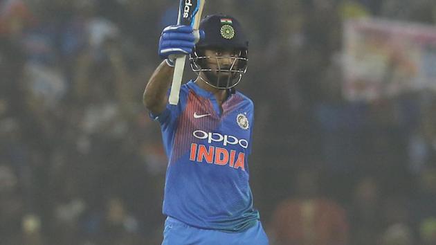 KL Rahul completed his half-century, second overall and first vs Sri Lanka.  (BCCI ) 