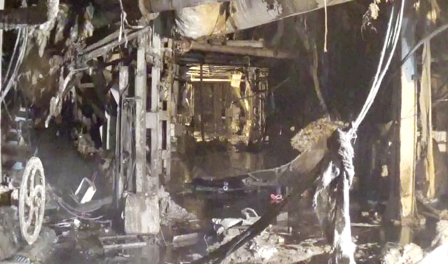 The remains of the Sasa Musa sugar mill after explosion in its boiler in Bihar’s Gopalganj district. (Mukesh Kumar/HT photo) The remains of the Sasa Musa sugar mill after explosion in its boiler in Bihar’s Gopalganj district. (Mukesh Kumar/HT photo)