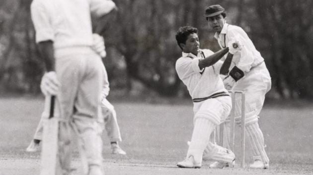 (Archive pic) Hanif Mohammad, Pakistan cricket team's opening bat in action during the first match of their tour of England, against the Indian Gymkhana Club at Osterley. Hanif scored 102 in the match. (Allsport Hulton/Archive/Getty Images) (Archive pic) Hanif Mohammad, Pakistan cricket team's opening bat in action during the first match of their tour of England, against the Indian Gymkhana Club at Osterley. Hanif scored 102 in the match. (Allsport Hulton/Archive/Getty Images)