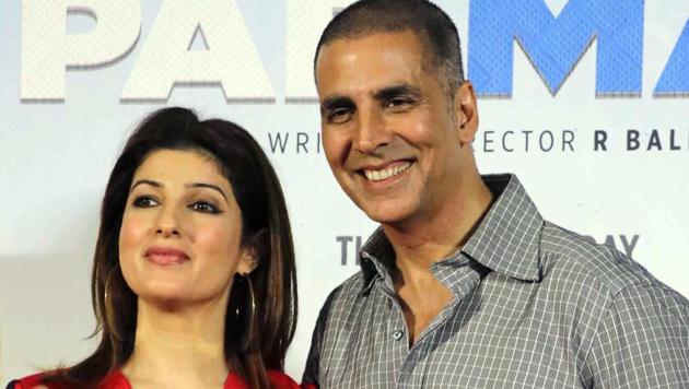 Indian Bollywood actor Akshay Kumar (R) and actress Twinkle Khanna pose for a photograph during a promotional event for the forthcoming Hindi film Padman written and directed by R Balki in Mumbai. (AFP) Indian Bollywood actor Akshay Kumar (R) and actress Twinkle Khanna pose for a photograph during a promotional event for the forthcoming Hindi film Padman written and directed by R Balki in Mumbai. (AFP)