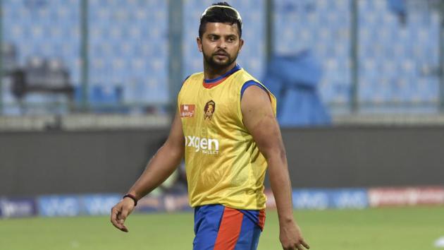 Suresh Raina, who has not played for the Indian cricket team since the T20 series against England in February of this year due to fitness issues, cleared the Yo-Yo Test at the National Cricket Academy in Bangalore.(HT Photo)