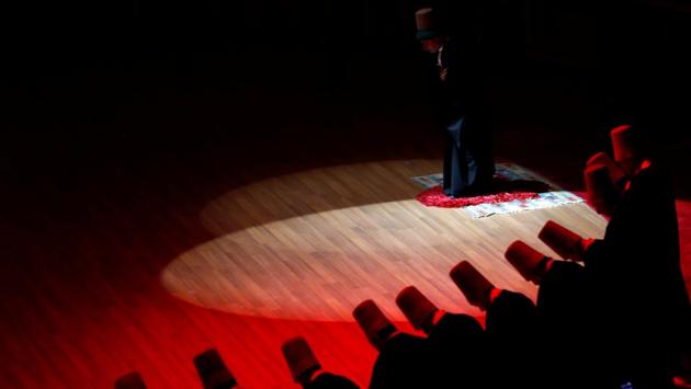 A Postisin, leader of a troupe of whirling dervishes, prays at the end of a Sema in Konya on December 17, 2017. Murat Cengiz, a tourist guide for almost 20 years, has seen growing interest in this Sufi mystic, whom he believes impacts more than just Muslims and Turks. It is an opportunity, he said, “for the protection of the heritage and the development of Konya”. (Murad Sezer / REUTERS) A Postisin, leader of a troupe of whirling dervishes, prays at the end of a Sema in Konya on December 17, 2017. Murat Cengiz, a tourist guide for almost 20 years, has seen growing interest in this Sufi mystic, whom he believes impacts more than just Muslims and Turks. It is an opportunity, he said, “for the protection of the heritage and the development of Konya”. (Murad Sezer / REUTERS)