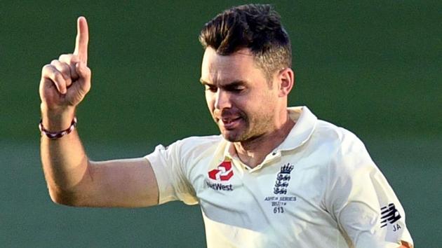 James Anderson in action during the ongoing Ashes Test series between England and Australia.(AFP)