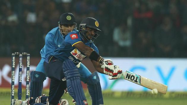 Kusal Perera, in particular, was severe on Kuldeep yadav and Yuzvendra Chahal as Sri Lanka fought hard. (BCCI) Kusal Perera, in particular, was severe on Kuldeep yadav and Yuzvendra Chahal as Sri Lanka fought hard. (BCCI)