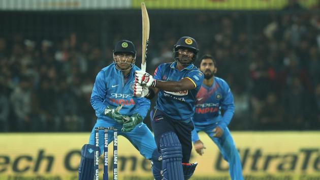 Kusal Perera blasted 77 off 37 balls and at one point, Sri Lanka looked to be in touch with the required rate. (BCCI) Kusal Perera blasted 77 off 37 balls and at one point, Sri Lanka looked to be in touch with the required rate. (BCCI)