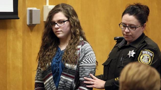 Anissa Weier, one of two Wisconsin girls who tried to kill a classmate to win favour with a fictional horror character named Slender Man, is led into the Waukesha County Court for her sentencing hearing. (AP Photo) Anissa Weier, one of two Wisconsin girls who tried to kill a classmate to win favour with a fictional horror character named Slender Man, is led into the Waukesha County Court for her sentencing hearing. (AP Photo)