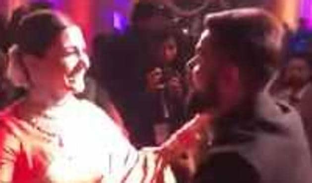 Virat Kohli and Anushka Sharma enjoy their Delhi reception. Virat Kohli and Anushka Sharma enjoy their Delhi reception.