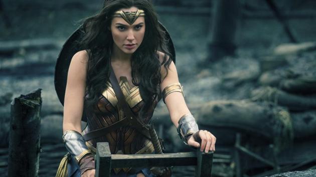 This image released by Warner Bros. Entertainment shows Gal Gadot emerging from a trench during a WWI battle scene in Wonder Woman.(AP)