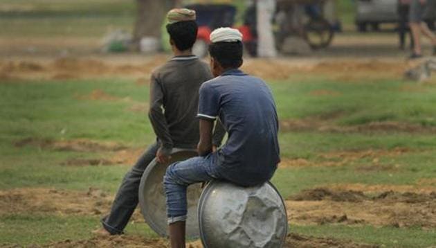 The boys had told people they were daily wage labourers in search of work. (Burhaan Kinu/HT PHOTO) The boys had told people they were daily wage labourers in search of work. (Burhaan Kinu/HT PHOTO)