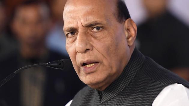 Union minister Rajnath Singh at a press conference in Kolkata on December 7, 2017. (AFP Photo)
