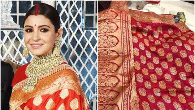 Anushka sharma 2025 reception saree online