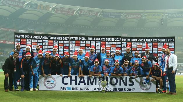 India beat Sri Lanka by 5 wickets to sweep the series 3-0 at the Wankhede Stadium in Mumbai on Sunday night. (BCCI)