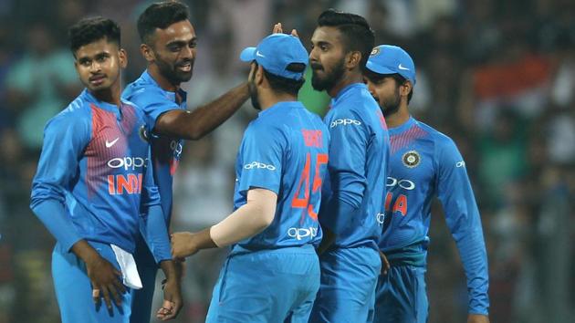 Jaydev Unadkat bowled beautifully to pick 2/15 in his four overs. Debutant Washington Sundar also picked one wicket. (BCCI)