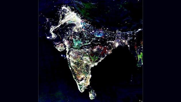 An aerial shot of India posted on the Norad website announcing Santa’s arrival in New Delhi. (Photo: Twitter) An aerial shot of India posted on the Norad website announcing Santa’s arrival in New Delhi. (Photo: Twitter)
