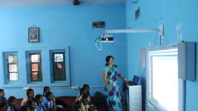 The smart classroom project is part of the Smart Cities Mission launched by Prime Minister Narendra Modi on June 25, 2015 (HT Photo) The smart classroom project is part of the Smart Cities Mission launched by Prime Minister Narendra Modi on June 25, 2015 (HT Photo)