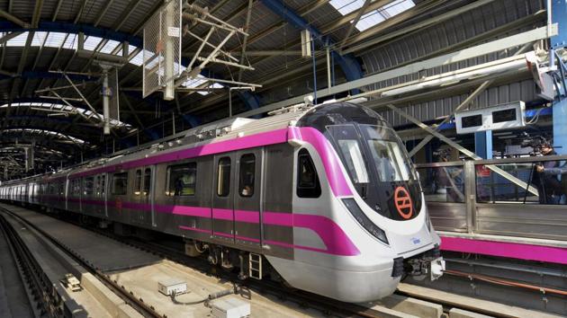 A 'driverless' train parked at a station on Delhi metro’s Magenta Line during a trial run on Botanical Garden-Kalkaji Mandir section in New Delhi. (PTI Photo) A 'driverless' train parked at a station on Delhi metro’s Magenta Line during a trial run on Botanical Garden-Kalkaji Mandir section in New Delhi. (PTI Photo)