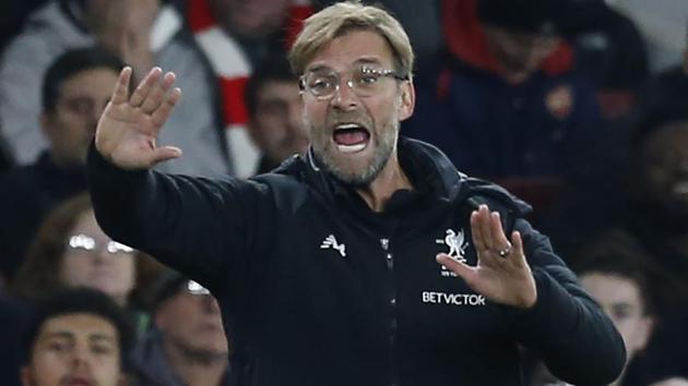 Jurgen Klopp reacts during Liverpool’s Premier League match against Arsenal. (AFP) Jurgen Klopp reacts during Liverpool’s Premier League match against Arsenal. (AFP)