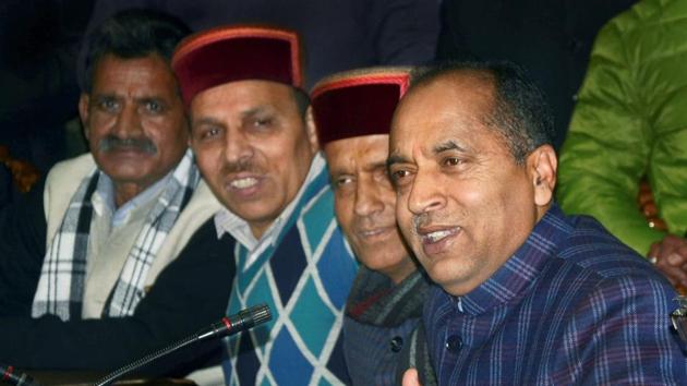 Chief Minister-elect Jai Ram Thakur addresses a press conference in Shimla on Monday. (PTI) Chief Minister-elect Jai Ram Thakur addresses a press conference in Shimla on Monday. (PTI)
