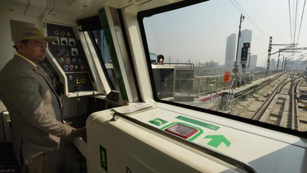 Delhi Metro Rail Corporation’s Magenta Line will initially have a frequency of 5 minute 14 seconds with 10 trains being pressed into service. Initially manned, this line is designed to run automated, without the need for drivers. (Virendra Singh Gosain / HT Photo) Delhi Metro Rail Corporation’s Magenta Line will initially have a frequency of 5 minute 14 seconds with 10 trains being pressed into service. Initially manned, this line is designed to run automated, without the need for drivers. (Virendra Singh Gosain / HT Photo)