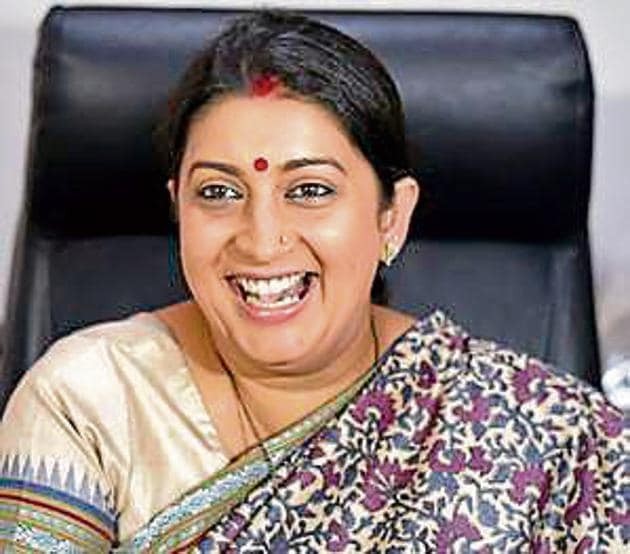 Union Textile and Information and Broadcasting Minister Smriti Irani gave the grant as a part of the Adarsh Gram Yojana. (Arun Sharma/HT PHOTO) Union Textile and Information and Broadcasting Minister Smriti Irani gave the grant as a part of the Adarsh Gram Yojana. (Arun Sharma/HT PHOTO)