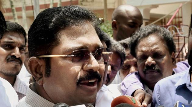 AIADMK (Amma) deputy general secretary TTV Dhinakaran addressing the media at his residence in Chennai. (PTI) AIADMK (Amma) deputy general secretary TTV Dhinakaran addressing the media at his residence in Chennai. (PTI)