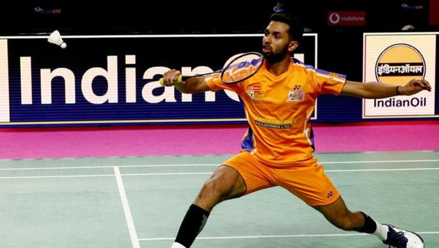 HS Prannoy starred for the Ahmedabad Smash Masters as they beat North Eastern Warriors 4-1 in the Premier Badminton League encounter at Guwahati. (HT Photo) HS Prannoy starred for the Ahmedabad Smash Masters as they beat North Eastern Warriors 4-1 in the Premier Badminton League encounter at Guwahati. (HT Photo)