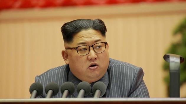 North Korean leader Kim Jong Un makes a speech at 5th Conference of Cell Chairpersons of the Workers' Party of Korea (WPK) on December 23 in this photo released by North Korea's Korean Central News Agency (KCNA) in Pyongyang December 24, 2017. (Reuters File) North Korean leader Kim Jong Un makes a speech at 5th Conference of Cell Chairpersons of the Workers' Party of Korea (WPK) on December 23 in this photo released by North Korea's Korean Central News Agency (KCNA) in Pyongyang December 24, 2017. (Reuters File)