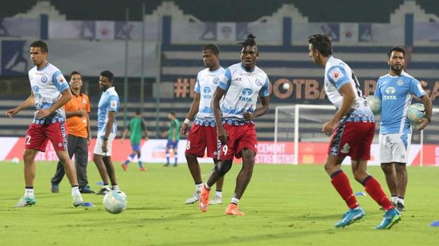 Jamshedpur FC train in their home ground ahead of their ISL match against league leaders Chennaiyin FC. (ISL Media) Jamshedpur FC train in their home ground ahead of their ISL match against league leaders Chennaiyin FC. (ISL Media)