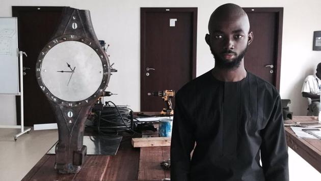 The Sankofa Grandfather Clock has been made from repurposed scrap from ‘the world’s largest e-waste dump’. (Twitter.com/Joseph Awuah-Darko) The Sankofa Grandfather Clock has been made from repurposed scrap from ‘the world’s largest e-waste dump’. (Twitter.com/Joseph Awuah-Darko)