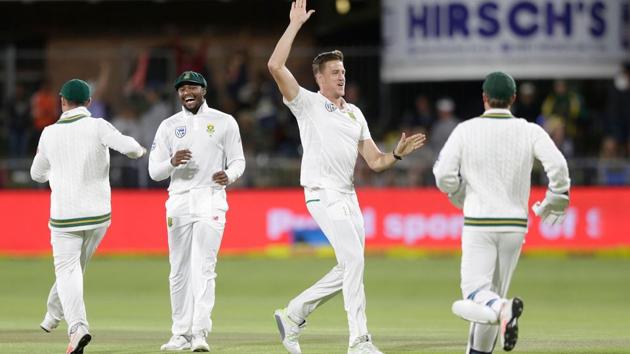 South Africa beat Zimbabwe in the one-off four day day-night Test at Port Elizabeth by an innings and 120 runs. Get full cricket score of SA vs ZIM here.(AFP)