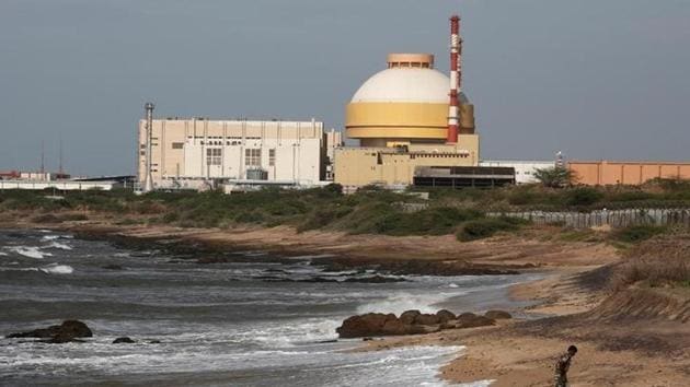 A policeman walks on a beach near Kudankulam nuclear power project in Tamil Nadu.(Reuters File Photo)