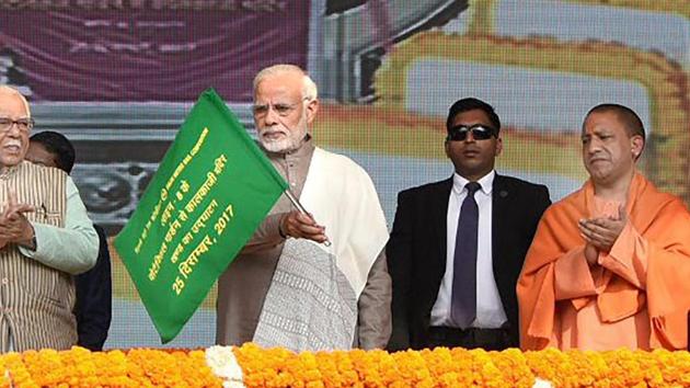 Prime Minister Narendra Modi during his Noida visit on Monday. (PTI Photo) Prime Minister Narendra Modi during his Noida visit on Monday. (PTI Photo)