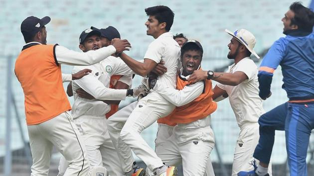 Vidarbha have reached the final of the Ranji Trophy for the maiden time. (PTI) Vidarbha have reached the final of the Ranji Trophy for the maiden time. (PTI)