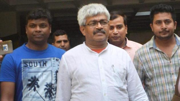 Former BBC journalist Vinod Verma at CJM Court in Ghaziabad after being arrested by Chhattisgarh Police from his residence on October 27, 2017, over charges of blackmail and extortion. (PTI File) Former BBC journalist Vinod Verma at CJM Court in Ghaziabad after being arrested by Chhattisgarh Police from his residence on October 27, 2017, over charges of blackmail and extortion. (PTI File)