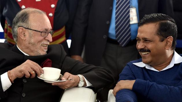 Delhi Lieutenant governor Anil Baijal (L) and Delhi chief minister Arvind Kejriwal at a function in New Delhi. (File) Delhi Lieutenant governor Anil Baijal (L) and Delhi chief minister Arvind Kejriwal at a function in New Delhi. (File)