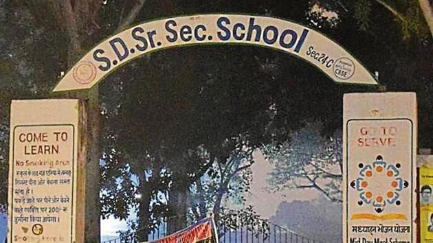 SD Senior Secondary School, Sector 24, has been downgraded to secondary level — up to Class 10.(HT Photo)
