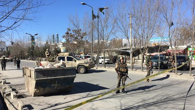The attack occurred during a morning panel discussion at the centre, many of those attending said. Sayed Abbas Hussaini, a journalist at the agency, said there appeared to have been more than one explosion, following an initial blast at the entrance to the compound. He said one reporter had been killed and one injured. (Shah Marai / AFP)