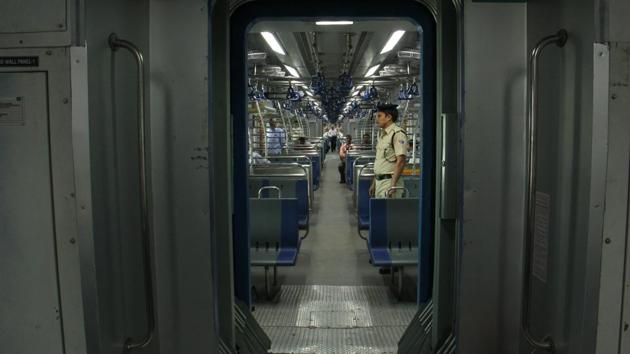 Commuters travel in the first AC local train from Borivali to Churchgate in Mumbai on December 25. (Pramod Thakur/HT) Commuters travel in the first AC local train from Borivali to Churchgate in Mumbai on December 25. (Pramod Thakur/HT)